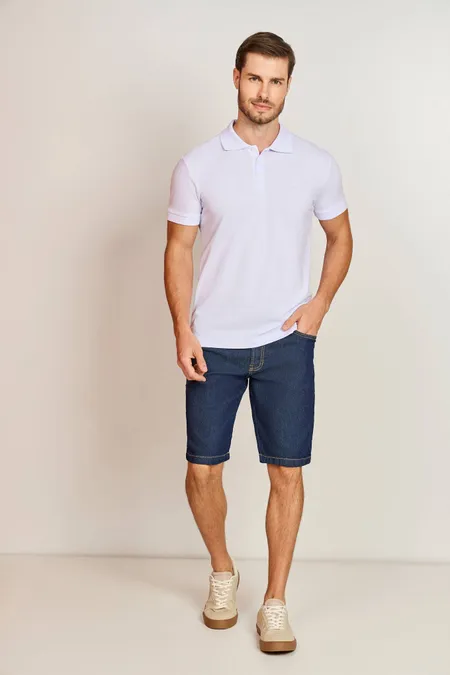 Polo Piquet Masculina Comfort Collor Puramania